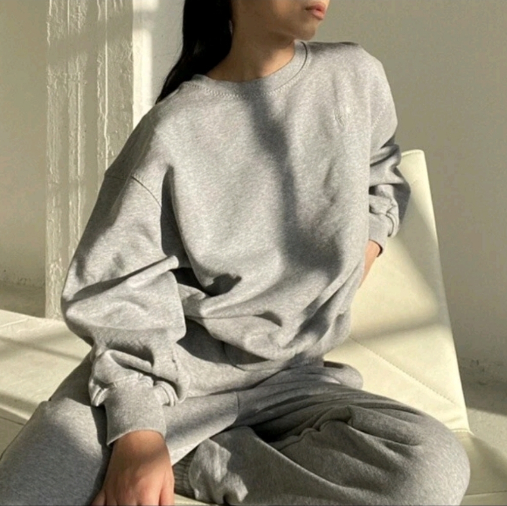 For Love & Lemons Sweatshirt Pullover Alex Gray Oversized Crew Neck Medium